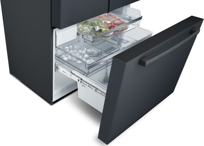 Bosch - 800 Series 21 Cu. Ft. French Door Counter-Depth Smart Refrigerator - Black stainless steel - Image 17