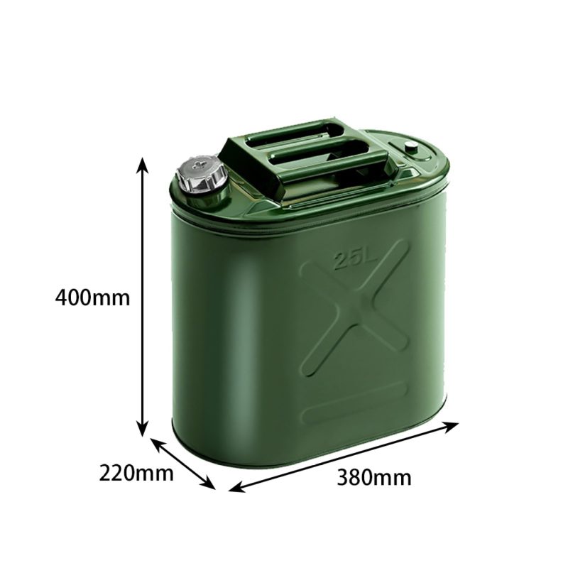 MoreChioce 25L Green Metal Jerry Can Store Container for Petrol Oil Water Alcohol - Image 5