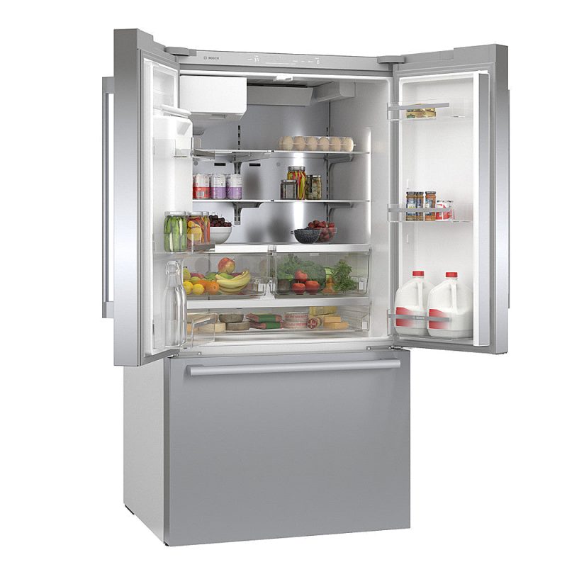 Bosch - 500 Series 26 cu. ft. French Door Standard-Depth Smart Refrigerator with External Water and Ice - Stainless steel - Image 11