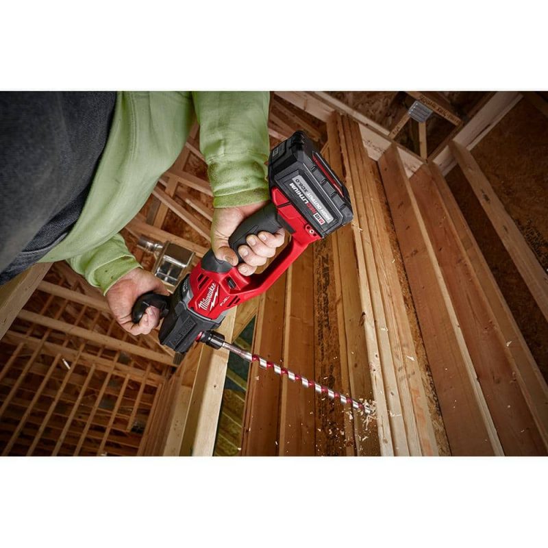 M18 FUEL 18V Lithium-Ion Brushless Cordless Hole Hawg 7/16 in. Right Angle Drill W/ Quick-Lok (Tool-Only) 2808-20 - Image 3