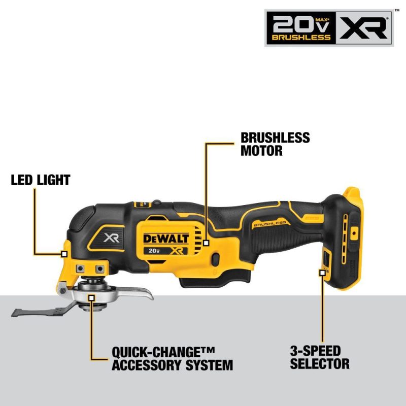 DW 20V MAX XR Oscillating Tool Kit 3-Speed DCS356C1 - Image 3