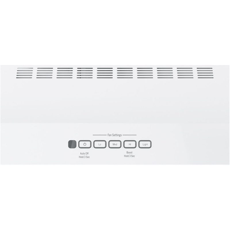 GE - 30" Convertible Range Hood - White on white