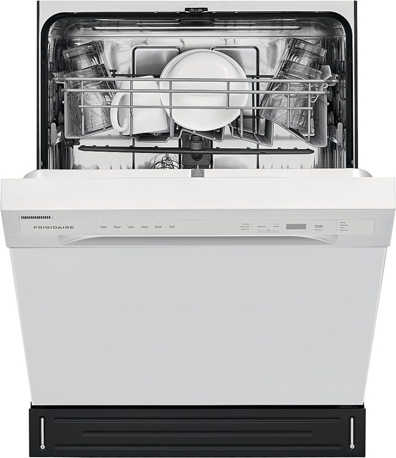 Frigidaire - 24" Compact Front Control Built-In Dishwasher with Stainless Steel Tub, 52 dBA - White - Image 8