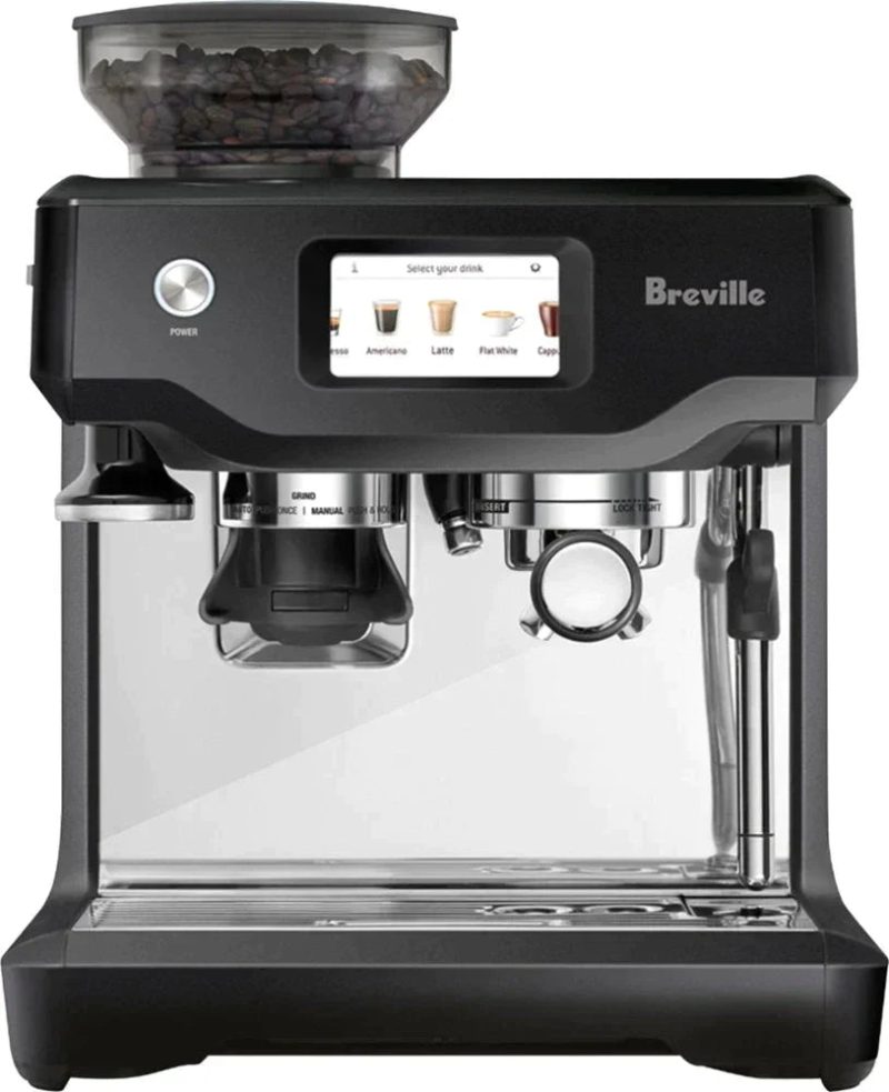 Breville - the Barista Touch Espresso Machine with 15 bars of pressure, Milk Frother and integrated Grinder - Black Truffle