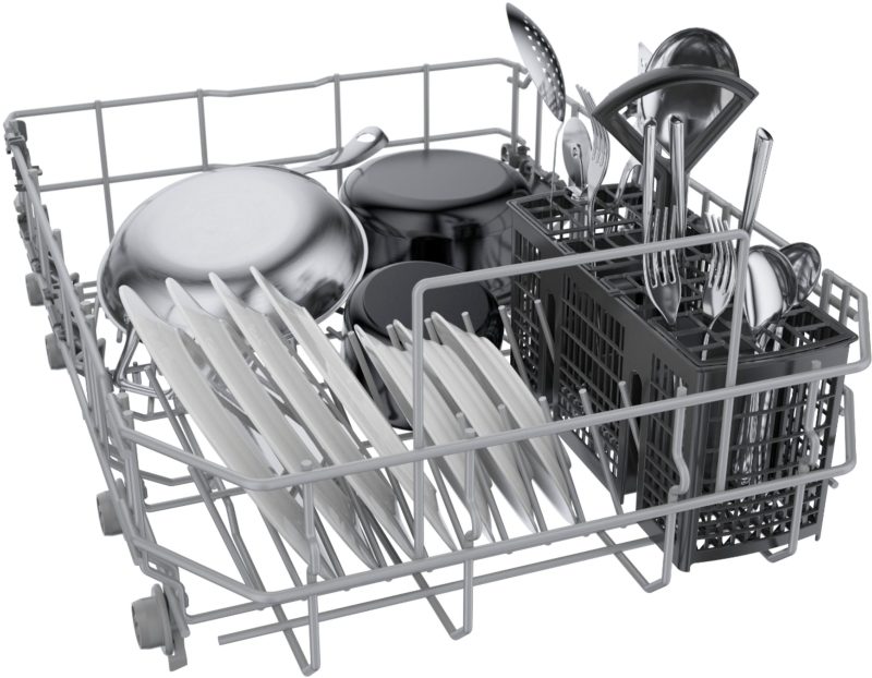 Bosch - 300 Series 18" Front Control Smart Built-In Dishwasher with 3rd Rack and 46 dBA - Silver - Image 19