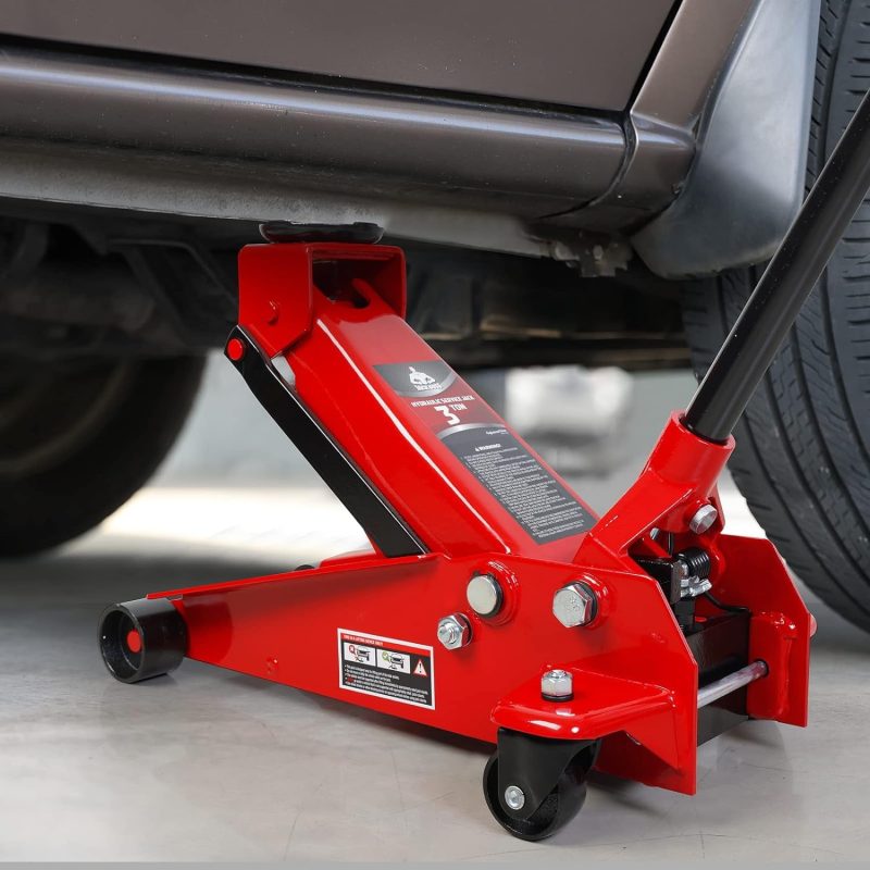 3 Ton Hydraulic Floor Jack with Quick Lift Pump Car Jack, (6,000 lb) Capacity,Red,W83025 - Image 5