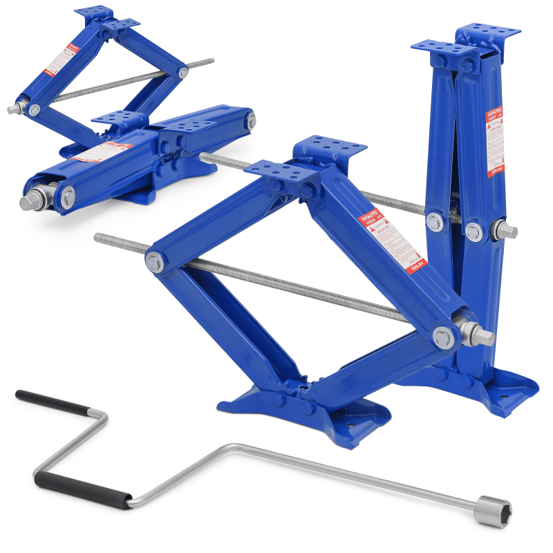 Magshion 2.5 Ton Scissor Jack Set of 4, 5000lbs Heavy Duty Car Jack Kit for Changing Tires Tools, Stabilizer Leveling Scissor Jacks with Handle, Blue