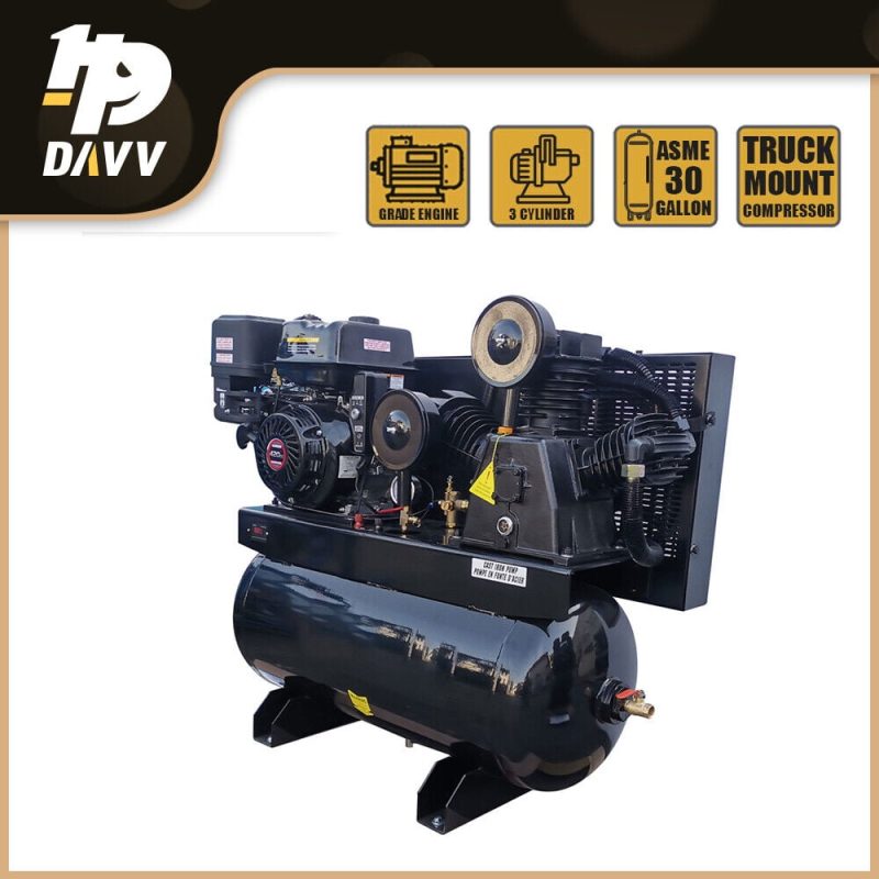 HPDAVV 13HP Gas-Powered 180psi Air Compressor 420CC Engine 30Gal Tank 24cfm 2 Stage - Image 4