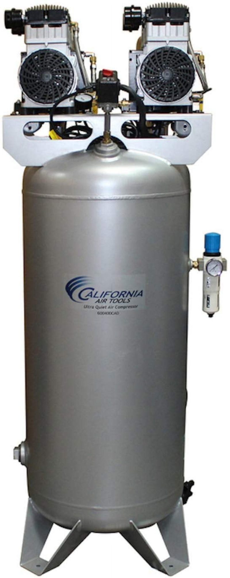 California Air Tools 60040CAD Ultra Quiet & Oil-Free 4.0 Hp, 60.0 Gal. Steel Tank Air Compressor Automatic Drain Valve