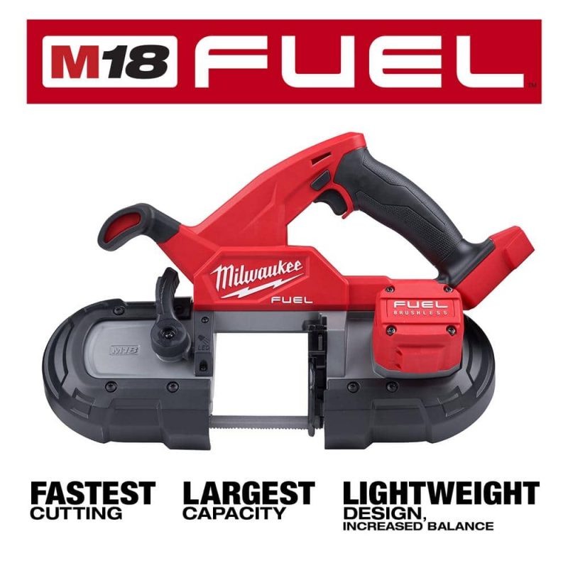 M18 FUEL 18V Lithium-Ion Brushless Cordless 1 in. SDS-Plus Rotary Hammer with Compact Bandsaw (2-Tool) 2912-20-2829-20 - Image 4