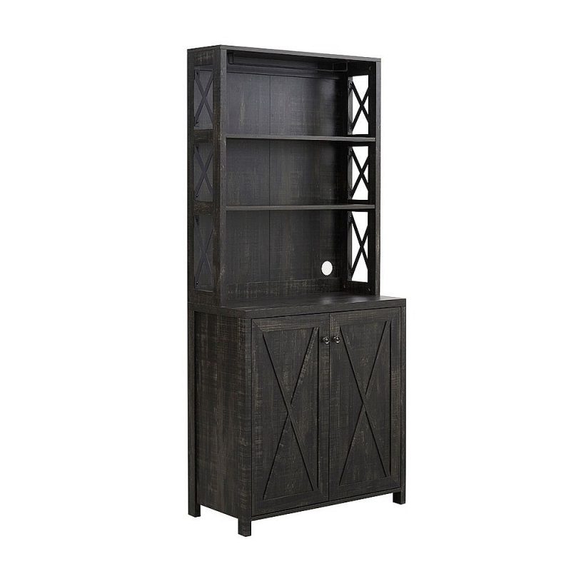 Microwave Stand Hutch Storage Cabinet