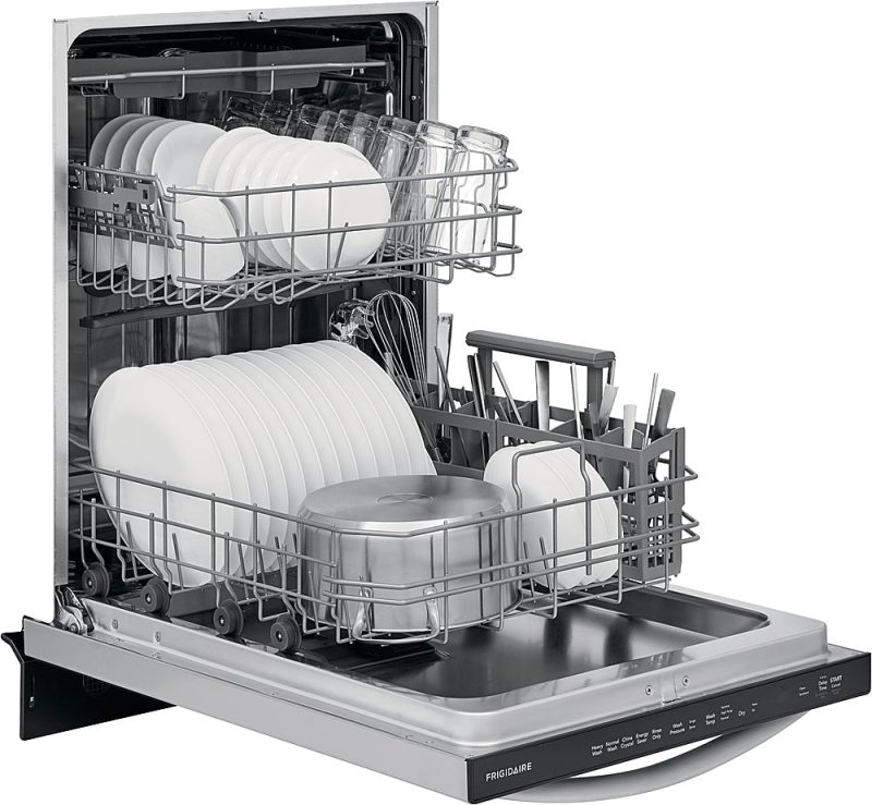 Frigidaire - 24" Top Control Built-In Dishwasher with Stainless Steel Tub, 3rd Rack, 49 dBA - Stainless steel - Image 8