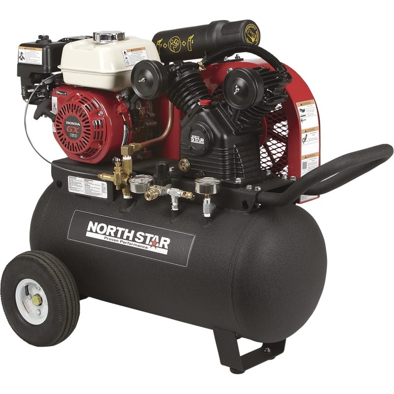 NorthStar Portable Gas-Powered Air Compressor 20-Gal Hor Tank 13.7 CFM @ 90 PSI - Image 7