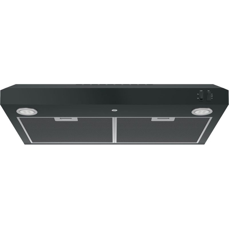 GE - 30" Convertible Range Hood - Black on black - Image 6