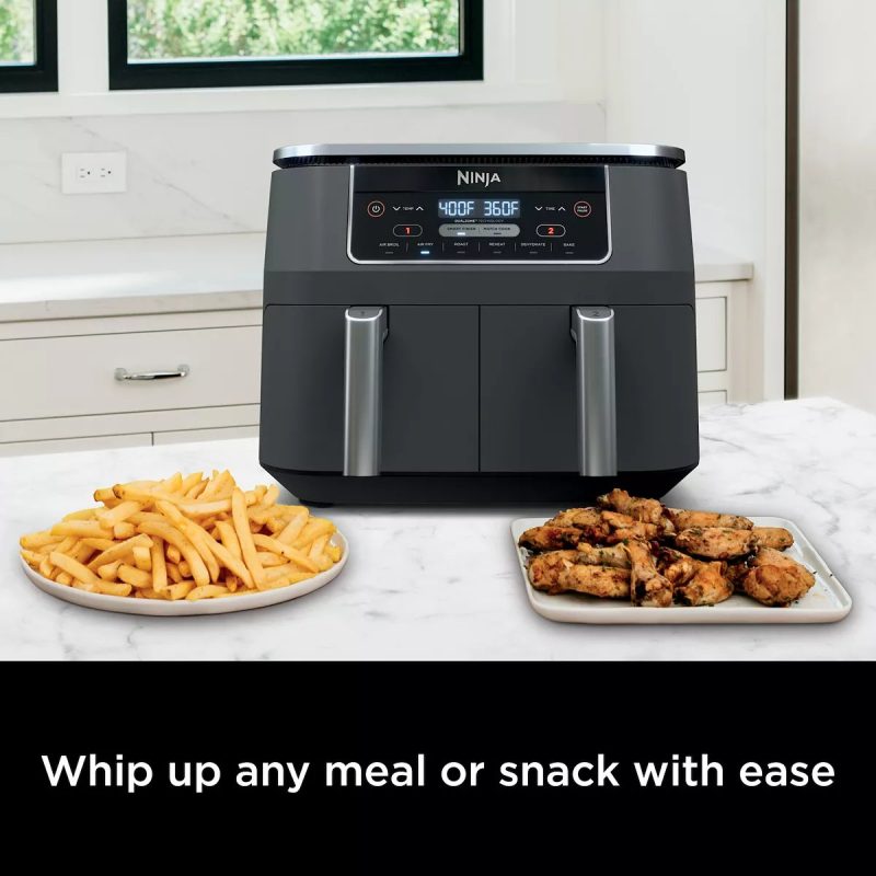 Ninja Foodi 8 qt. Original Dualzone， 2-Basket Air Fryer with 6 Functions - Image 2