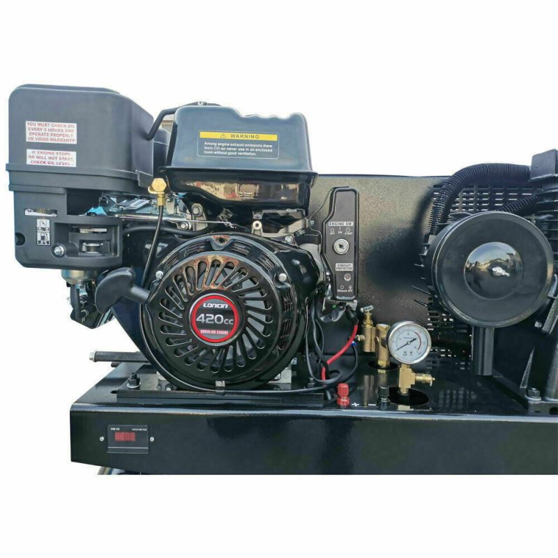 HPDAVV 13HP Gas-Powered 180psi Air Compressor 420CC Engine 30Gal Tank 24cfm 2 Stage - Image 7