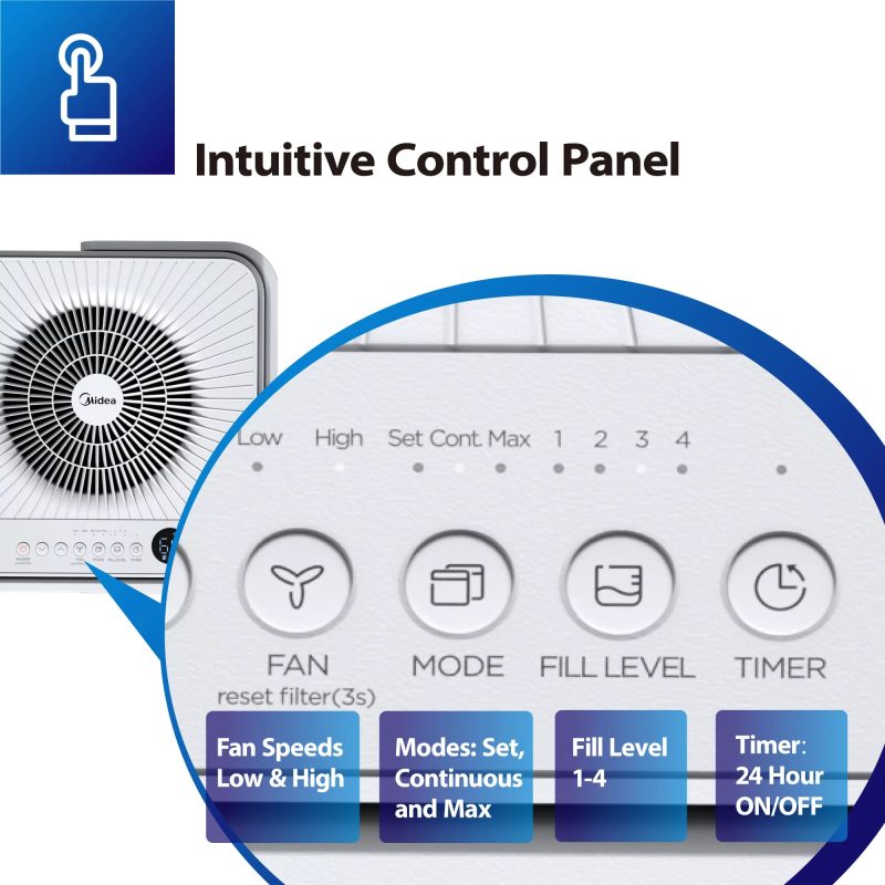 Midea Cube 20-Pint Smart WiFi Dehumidifier， Coverage up to 2，000 sq. ft. - Image 2