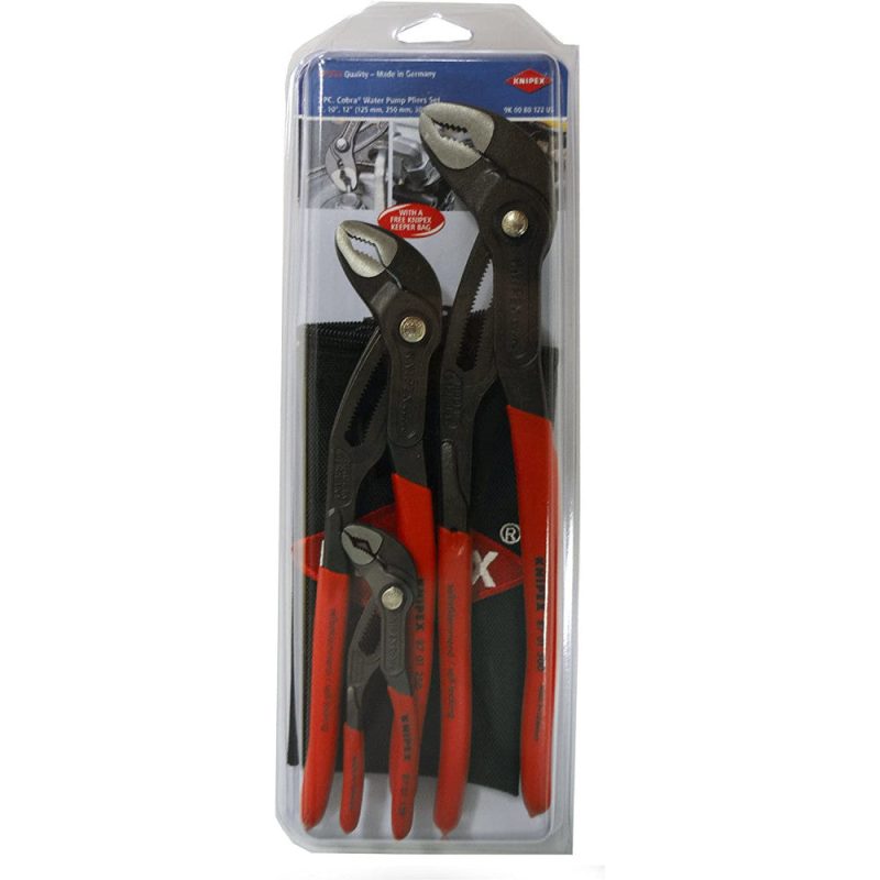 Knipex Cobra Pliers Set with Keeper Pouch 3pc - Image 7