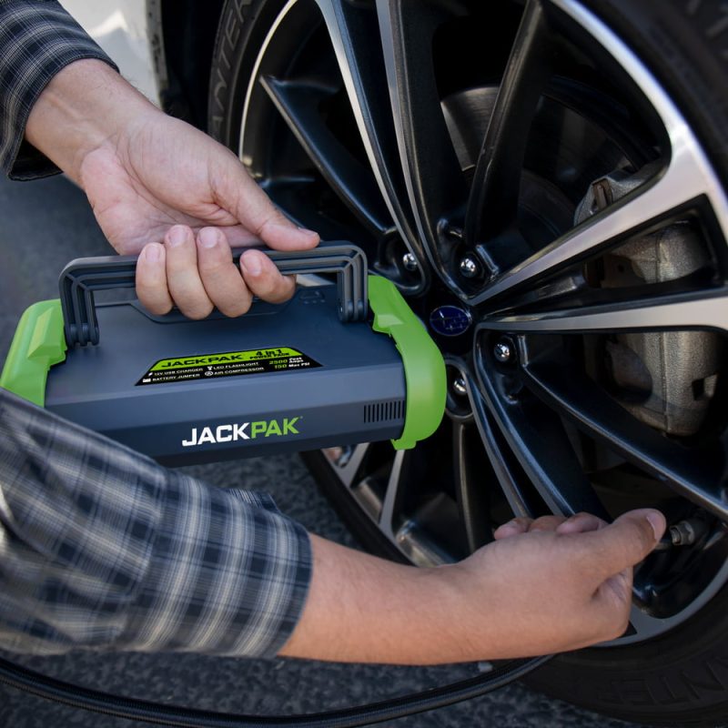 JackPak 2500 Amp Portable 4-1 Jump Starter, Air Compressor, Flashlight & Charger, USB - Image 3