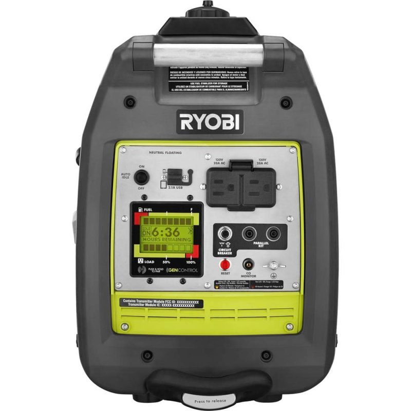 2,300-Watt Recoil Start Bluetooth Super Quiet Gasoline Powered Digital Inverter Generator with CO Shutdown Sensor RYi2322 - Image 10