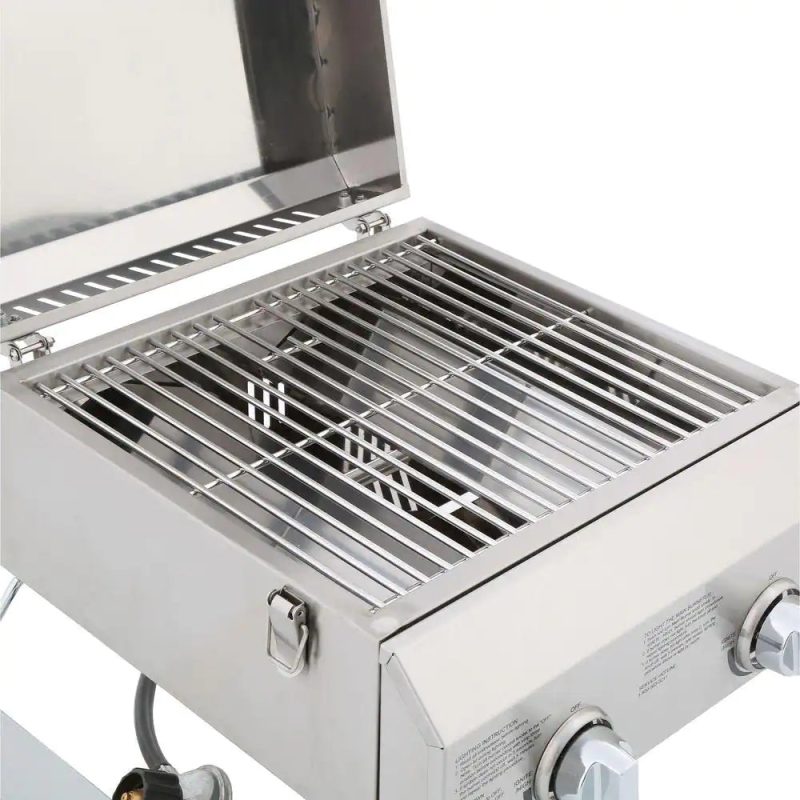 Nexgrill 2-Burner Portable Propane Gas Table Top Grill In Stainless Steel (820-0033) - Image 2