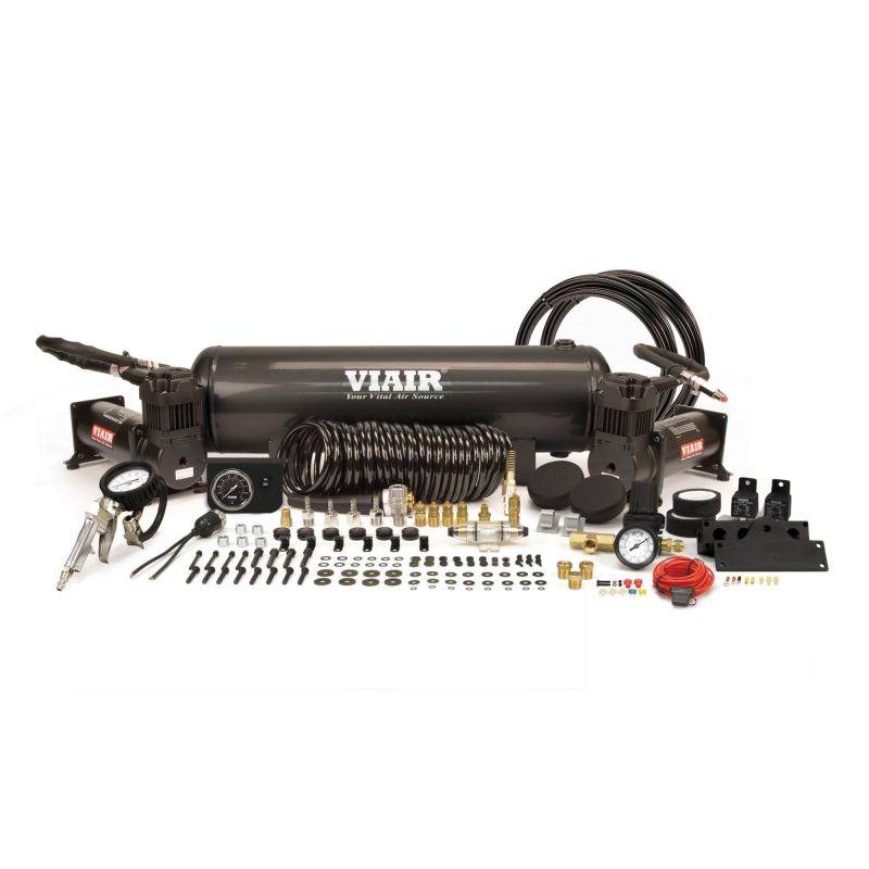 VIAIR 20020 Dual 444C 200 PSI OBA On Board Air Compressor System, Stealth Black