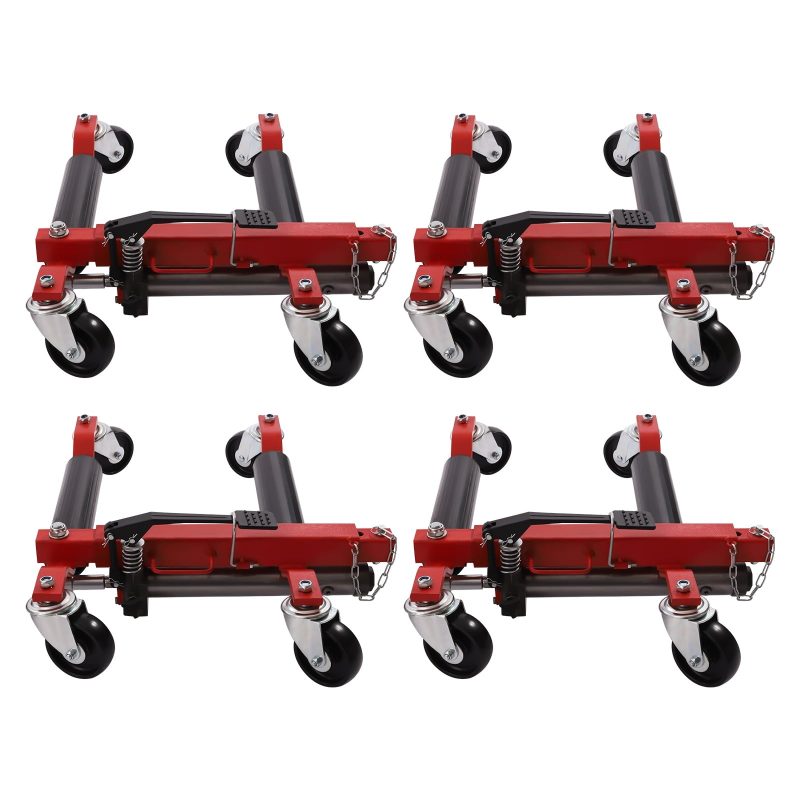 Miumaeov Wheel Dolly Car Skates Vehicle Positioning Hydraulic Tire Jack Truck Trailer Pick Up Dolly Foot Pedal, 1500lbs (2 Pack) - Image 4