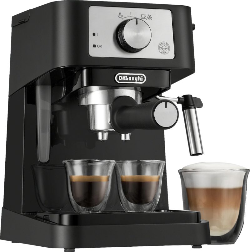 De'Longhi - Stilosa 15 Bar Pump Espresso Machine EC260BK - Black and Stainless - Image 3