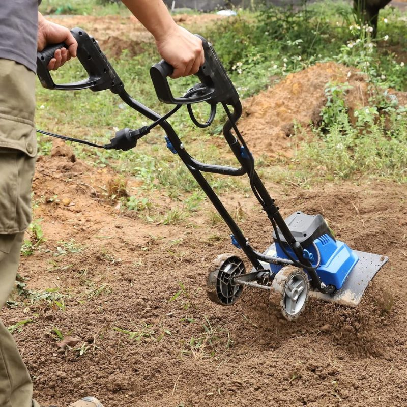 BILT HARD Tiller Cultivator 16 inch, 13.5 Amp 6 Steel Tines Electric Garden Rototiller with Adjustable Wheels - Image 8