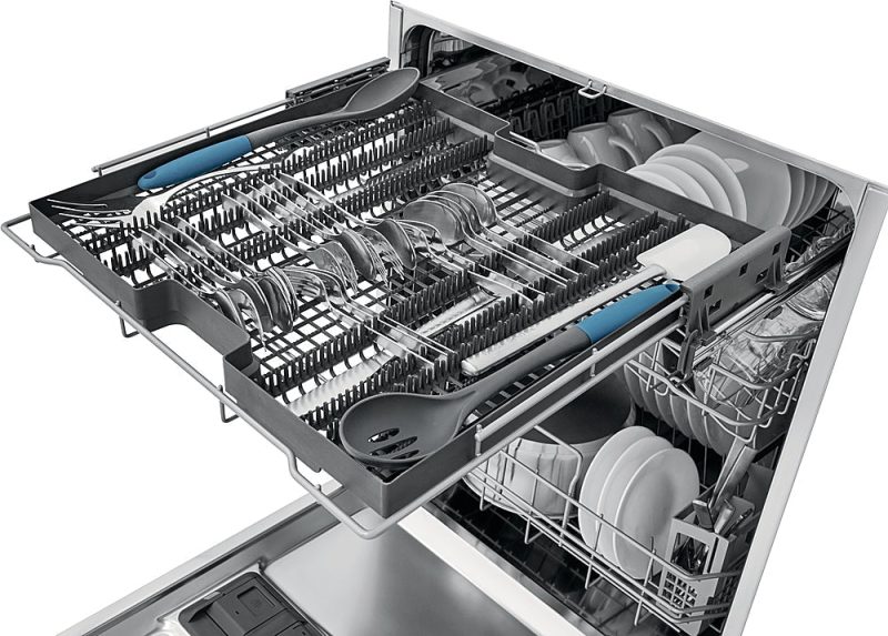 Frigidaire - 24" Top Control Built-In Dishwasher with Stainless Steel Tub, 3rd Rack, 49 dBA - Stainless steel - Image 5