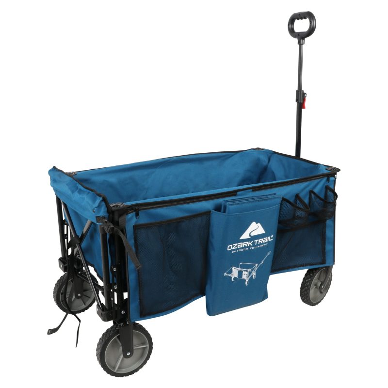 Ozark Trail Quad Folding Camp Wagon with Tailgate�� Blue