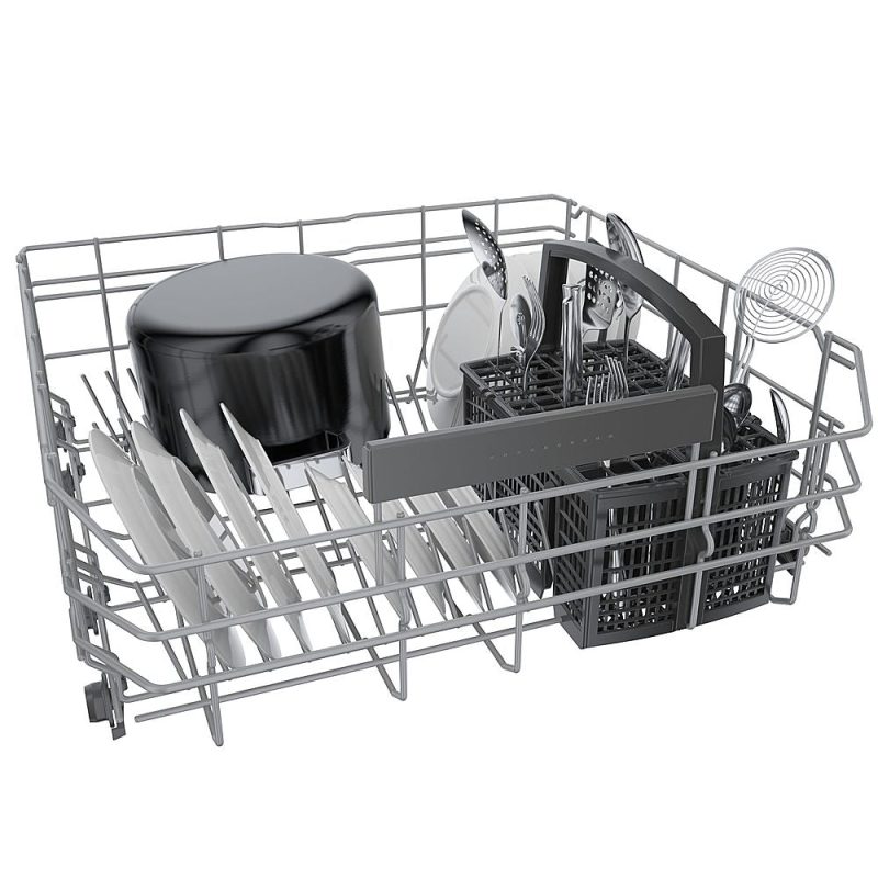 Bosch - 300 Series 24" Front Control Smart Built-In Dishwasher with 3rd Rack and 46 dBA - Silver - Image 14