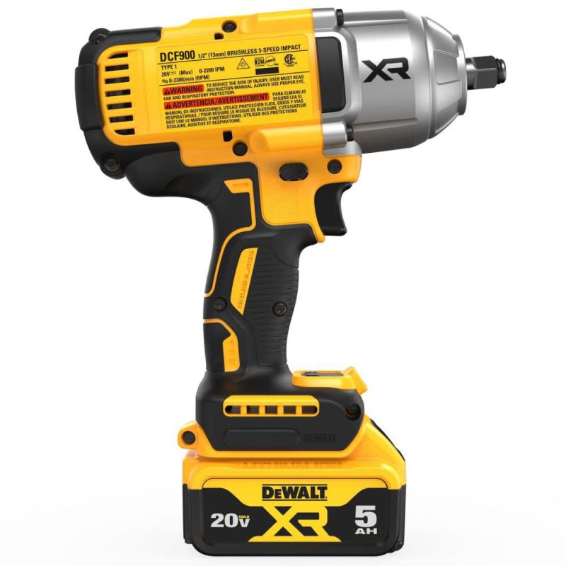 DEWALT 20V MAX* XR 1/2" High Torque Impact Wrench with Hog Ring Anvil - Image 4