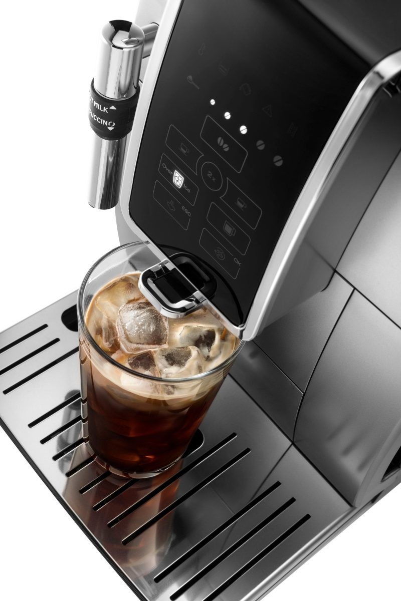 De'Longhi - Dinamica TrueBrew Over Ice Fully Automatic Coffee and Espresso Machine- Chrome and Black - Image 3