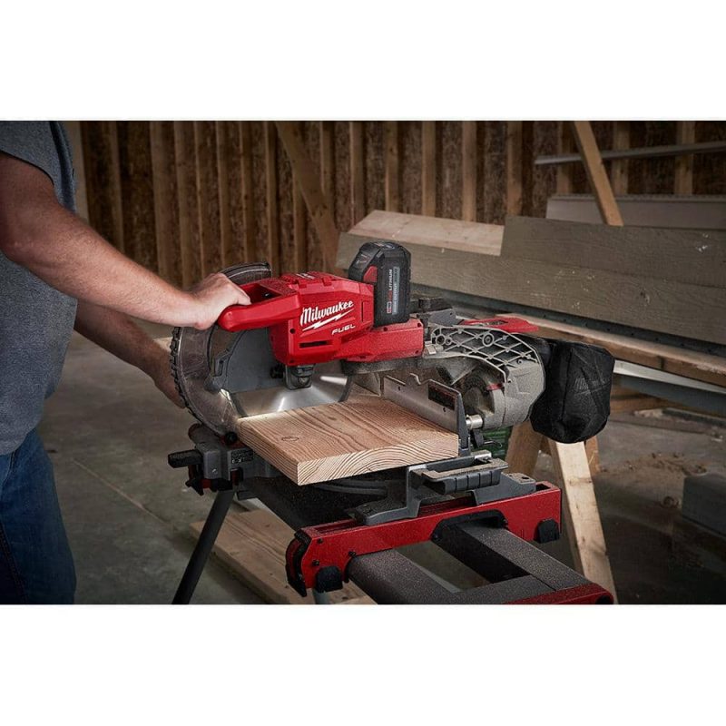 M18 FUEL 18V 10 in. Lithium-Ion Brushless Cordless Dual Bevel Sliding Compound Miter Saw Kit with One 8.0 Ah Battery 2734-21 - Image 9