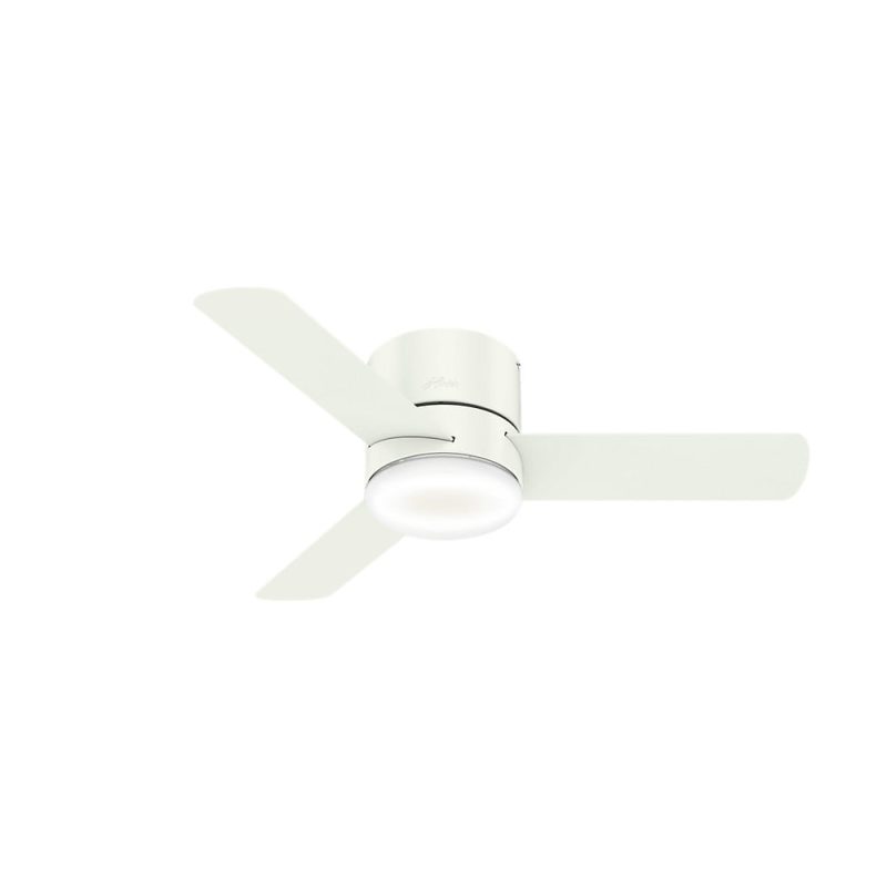 Hunter 59452 44 in. Minimus Ceiling Fan with Remote and LED Light Kit (Fresh White)