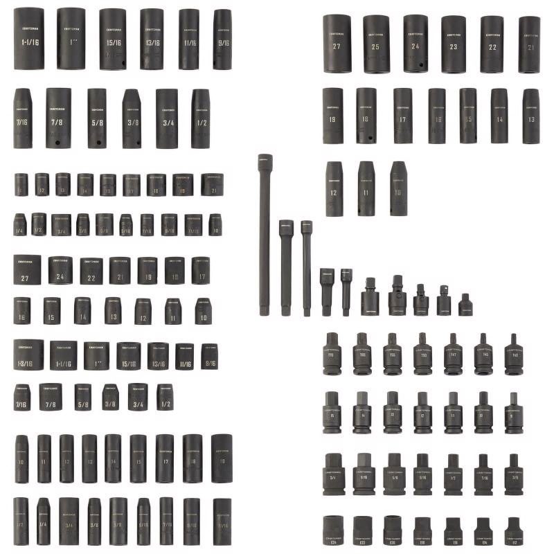 Craftsman 1/4 & 3/8 & 1/2 in. drive SAE 6 Point Mechanic's Tool Set 130 pc - Image 2