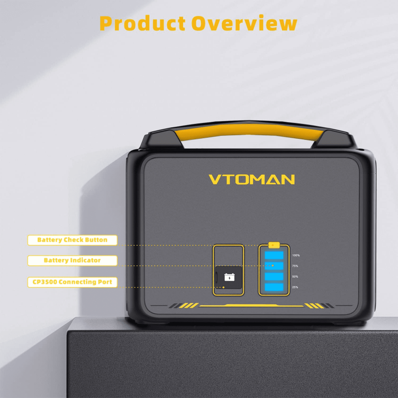 VTOMAN Jump 600X Extra Battery 640Wh for Jump 600X, Jump 600 Portable Power Stations - Image 2