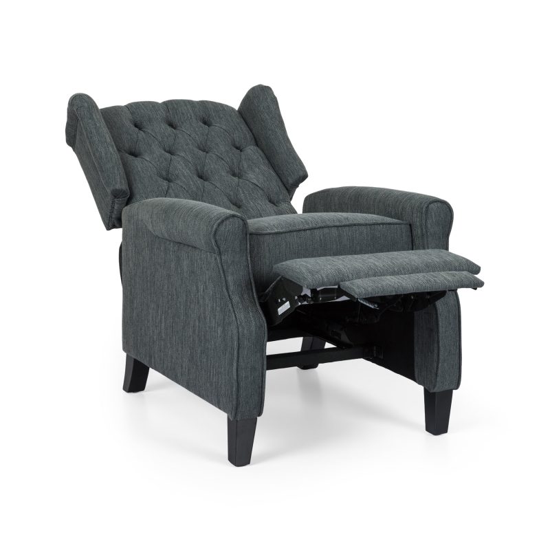 Breyon Contemporary Tufted Fabric Push Back Recliner - Image 20