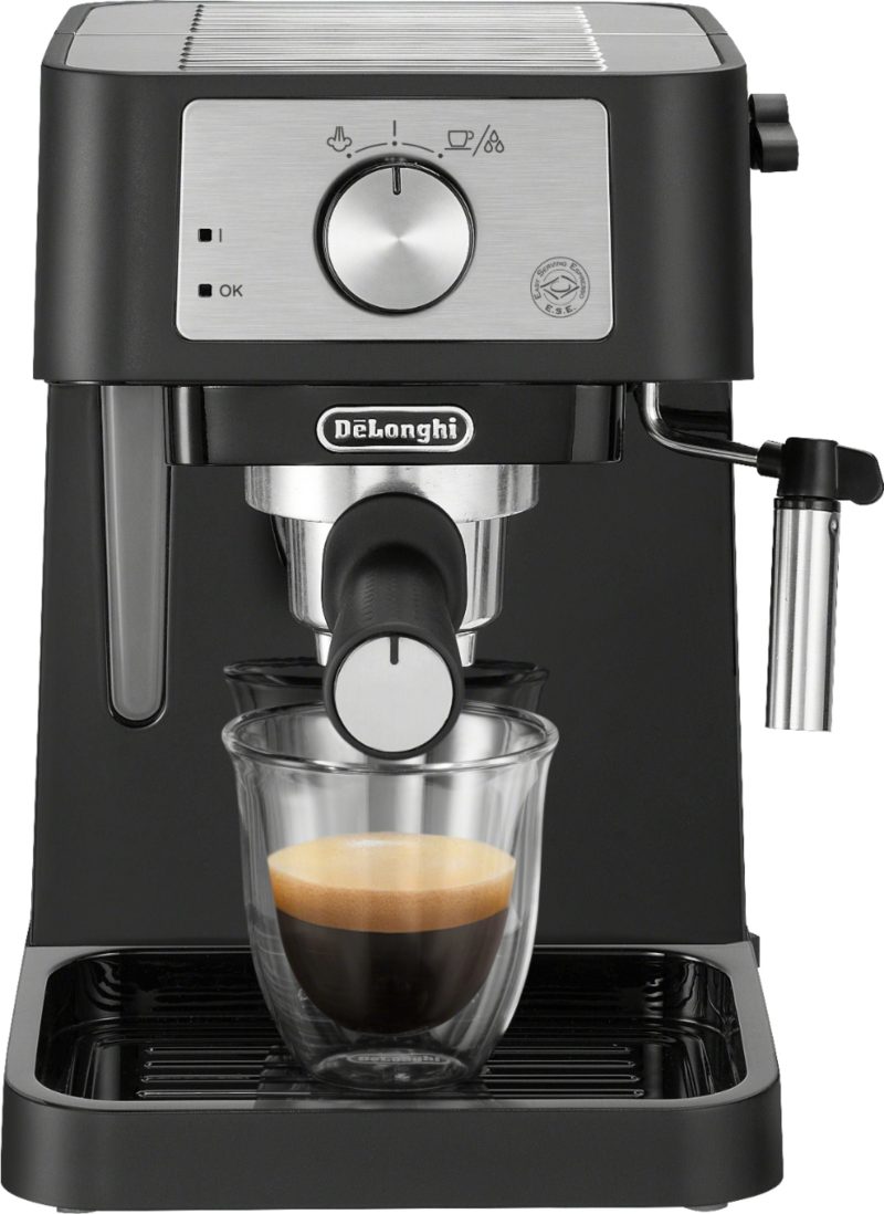 De'Longhi - Stilosa 15 Bar Pump Espresso Machine EC260BK - Black and Stainless - Image 5