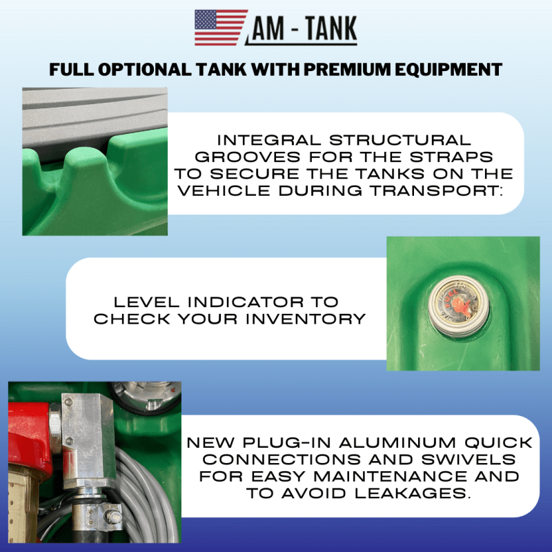 AM-TANK Portable 58 gal Diesel Tank to fit under Truck Tonneau Cover with 12V Pump, Particulate and Water Filter, 13ft hose and Auto-Nozzle. - Image 6