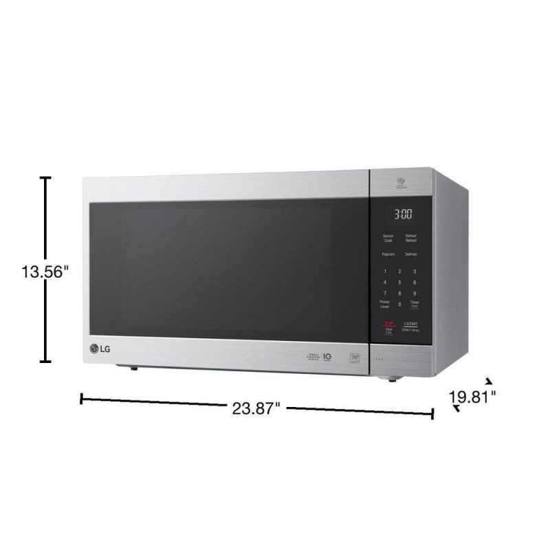 LG Electronics LMC2075ST NeoChef 24 in. Width 2.0 cu.ft. Stainless Steel 1200-Watt Countertop Microwave - Image 2