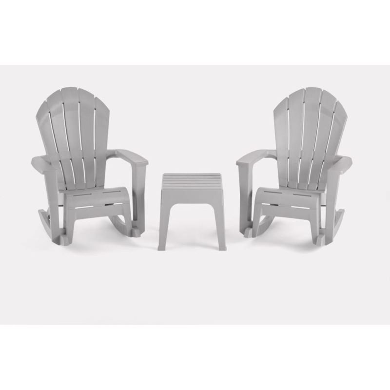 Adams Big Easy Westport Gray Resin Frame Adirondack Rocker - Image 2